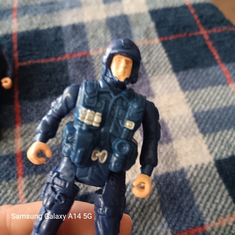 Military Action Figure Set 2 Navy Blue Tactical Soldiers 3.75 Inch Articulated - Picture 4 of 9